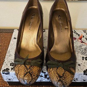 CL BY LAUNDY- Womens Snake Brown Multi Shoes size 8M